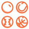 sports ball icon orange